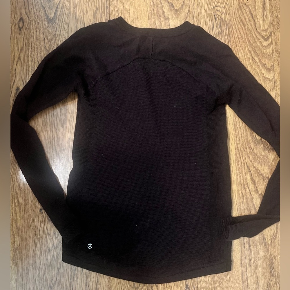 Lululemon burgundy plum Purple Long Sleeve Top fitted knit small - Picture 4 of 5